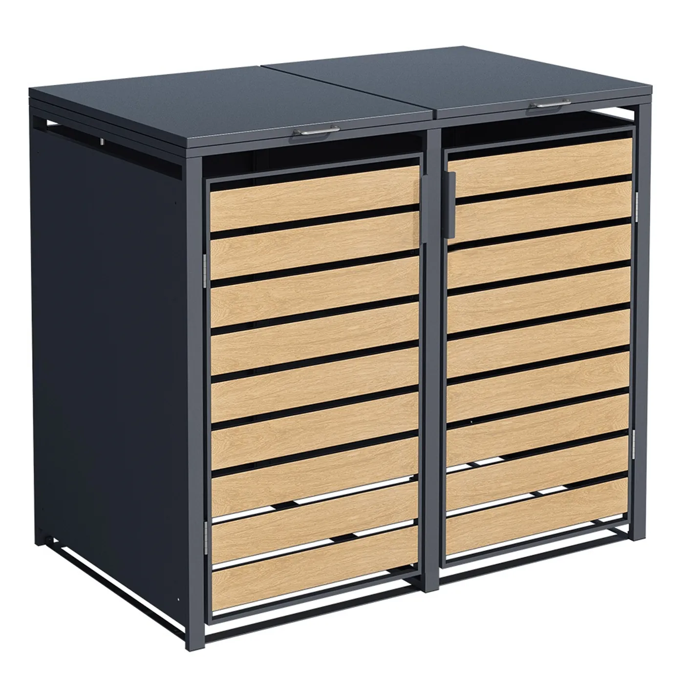 Ivol houtlook kliko-ombouw — 2 containers